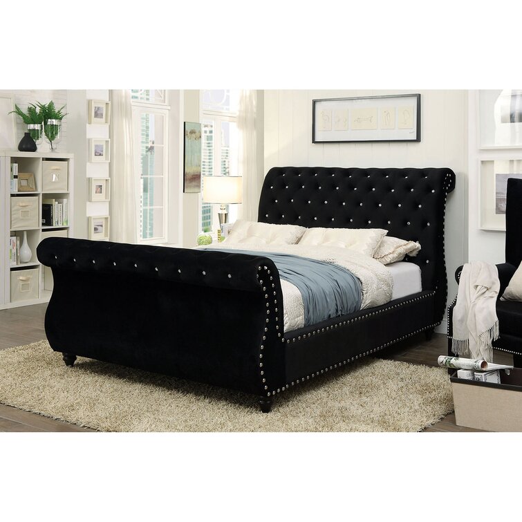 Ballwin upholstered online sleigh bed king